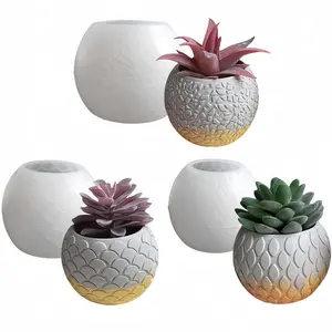 3 Silicone Flower Pot Molds, DIY Resin Casting Moulds, Concrete Cement Pen Holder, Modern Design for Craft Lovers, Perfect Gift