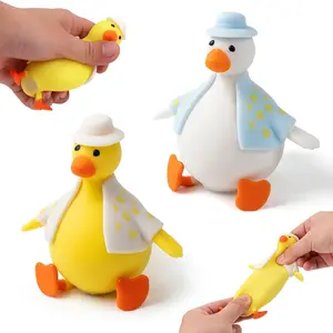 Vodolo Taba Squishy Duck,2 PCS Ultra-Soft Stress Relief Squishy Fidget Toys Adults,Small Cute Sensory Squeeze Toys,Fun Kids Enjoy Decompression Toy,Soft and Relaxing Squeezing Toy