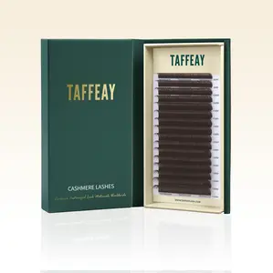 TAFFEAY Light Brown Colored Lashes Extensions (16Rows)