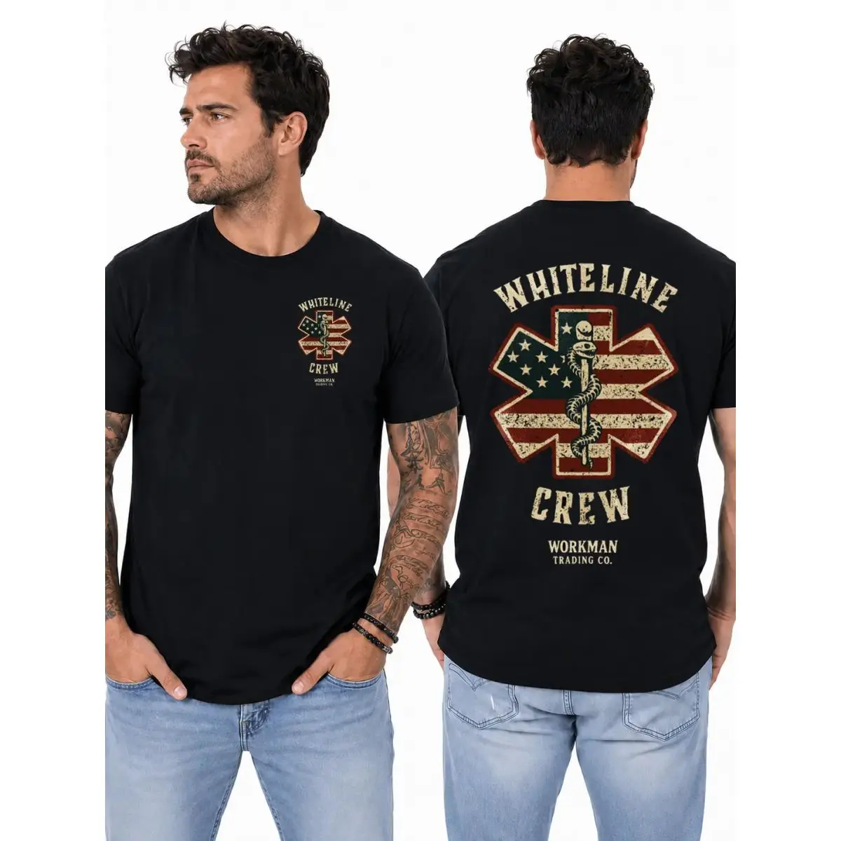 American Flag Emergency Medical Emblem & Skeleton Graphic Design, First Responder Work Shirt For Emts & Paramedics, Gift For Ambulance Crews Or Emergency Medical Workers,Patriotic Ems T Shirt Sweatshirt Hoodie, Unisex Sweater Pullover Tee