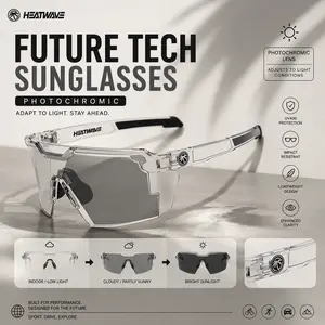 Future Tech Photochromic Sunglasses – UV400 Adaptive Sports Glasses for Cycling & Driving