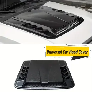 Universal Car Hood Vents, ABS Polished Finish, Front Placement, Engine Cooling Air Inlet Ventilation Cover, Compatible with Most Vehicles