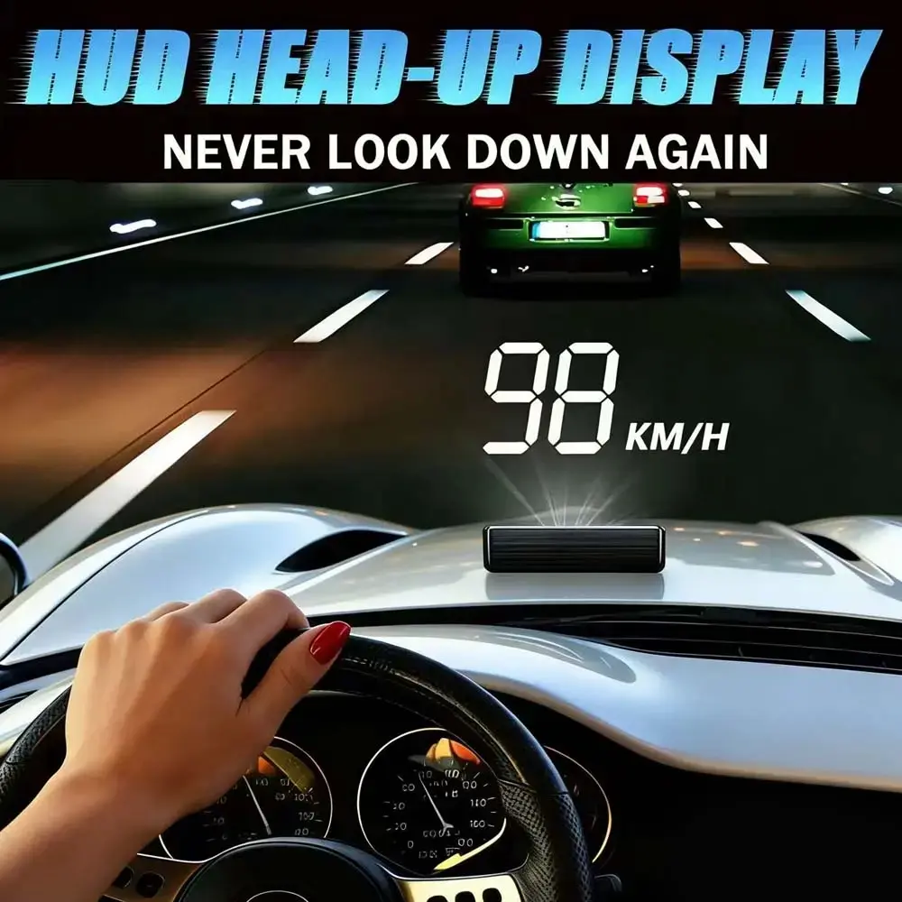 Car Auto HUD Head-Up Display, , Odometer (MPH) for Cars, Trucks, Motorcycles Automotive Electronics Accessory,, With Most Cars, Car Accessories, ABS Material