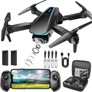 Drone with Camera 1080P HD for Adults 2 Batteries Carrying Case Foldable Quadcopter with Stable Hover Trajectory Flight Gravity Control One Key Take