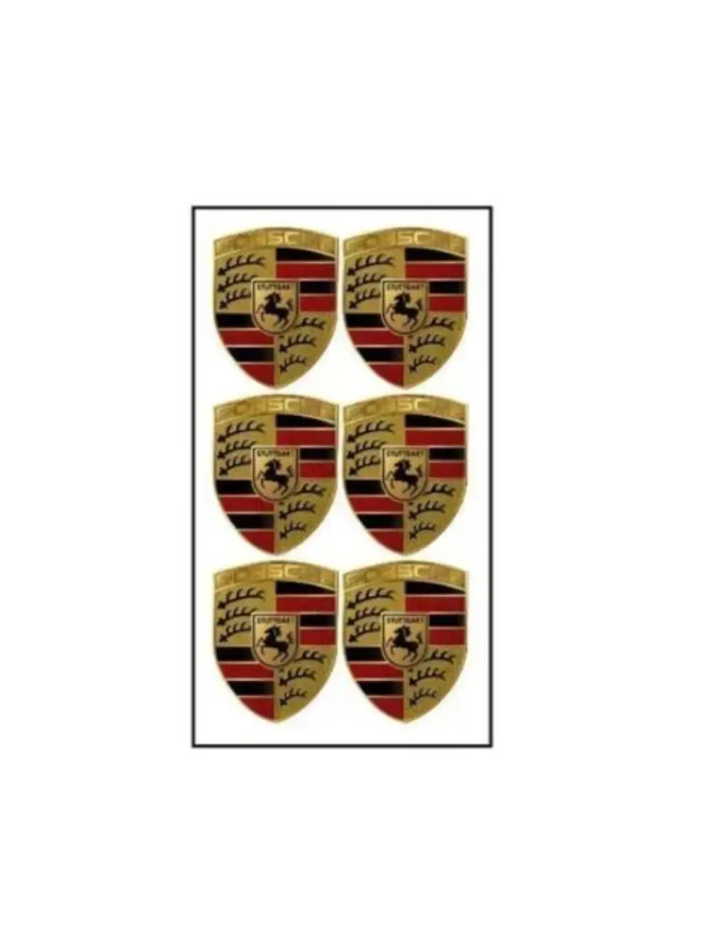 POPULAR PORSCHE CAR LOGO EMBLEM LAMINATED STICKERS