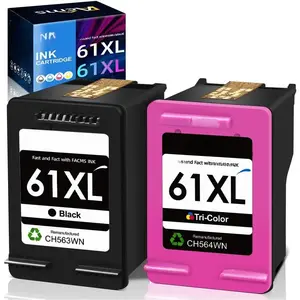 Remanufactured 61 XL Ink Cartridges Replacement for  61XL 61 XL Ink Cartridges Combo to use with Envy 4500 5530 5535 Deskjet 2540 1010 Officejet 4632 4634,(1 Black,1 Tri-Color, 2 Pack)