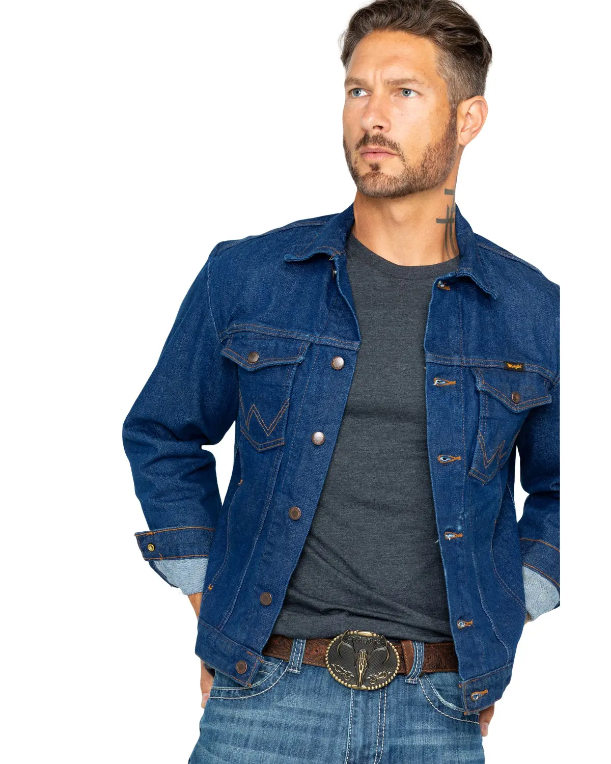 Wrangler Men's Men'S Western Denim Jacket - 74145Pw