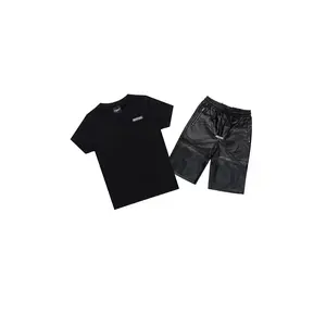 Boys Zayn Black/Black Graphic Short Set