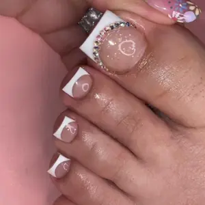 24pcs Glitter Square Fake Toenail with 1 Count Tape & 1 Count Nail File & 1 Count Stick, Press on False Toenail For Women & Girls, Removable Nail Art Artificial Full Cover, Women Girls DIY Manicure