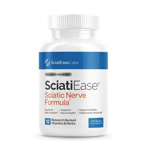 SciatiEase Labs Sciatic Nerve Formula - 120 Capsules with 12 Research-Backed Vitamins & Herbs for Daily Comfort & Nerve Health Support Dietary Supplement