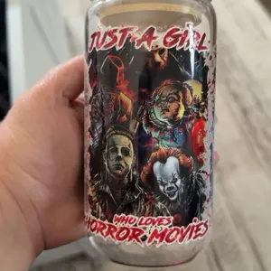 Halloween 16oz Glass Can Cups
