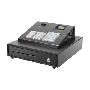 Thermal Cash Register with 9-Slot Cash Drawer & RS232/USB Port, POS System Electronic Cash Register with Thermal Printing, Fast 2.36in/s Speed Supports Tax/VAT, for Retail Store Supermarket Restaurant Café