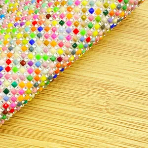 Water Drill Colorful Sticker Self-Adhesive Backing DIY Car Box Packaging Decor Accessories, Faux Pearl Rhinestone Decal