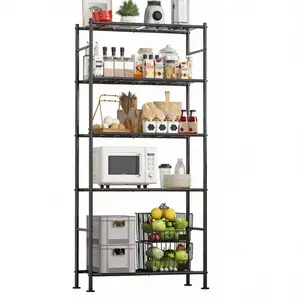 Dealsforyou Heavy Duty Metal Storage Shelves, Midyearsale Utility Wire Shelf Organizer with Leveling Feet, Rack for Garage Pantry Kitchen Closet, Restock Easy Assembly