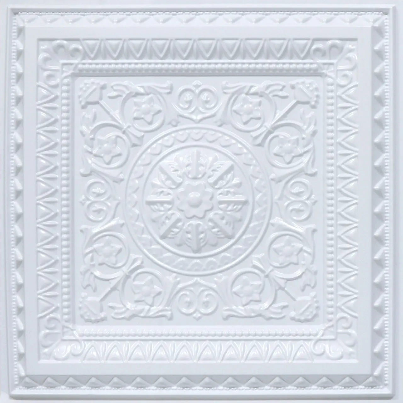 From Plain To Beautiful In Hours Economy La Scala 2 ft. x 2 ft. PVC Glue-up or Lay-in Faux Tin Drop Ceiling Tile - #223, Pack of 50 (200 sqft Total), Drop Ceiling Tiles
