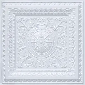 From Plain To Beautiful In Hours Economy La Scala 2 ft. x 2 ft. PVC Glue-up or Lay-in Faux Tin Ceiling Tile - #223 - (Pack of 10) / 40 sqft tile shopping