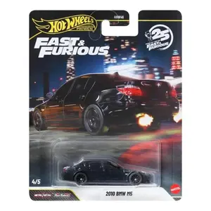 2026 Hot Wheels 2010 BMW M5 Black "Fast & Furious 25th Anniversary" Diecast Model JHW62-7B