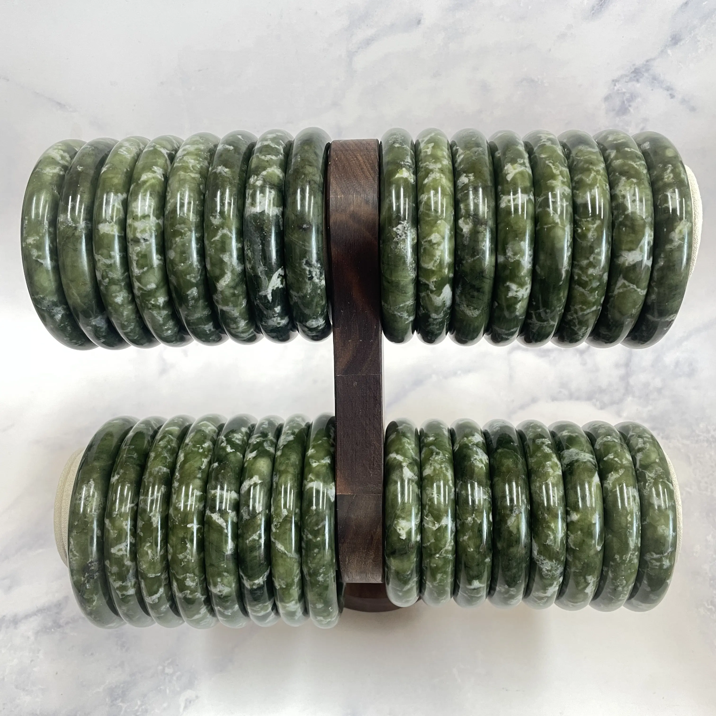 Spinach Green Xiuyan Jade Hard Bangle(One Among Diverse Variants)