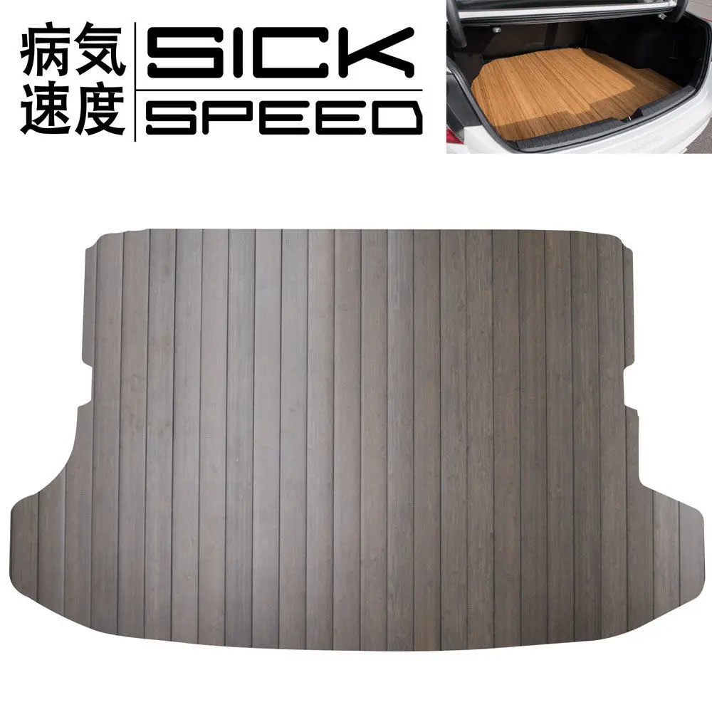 SICKSPEED Bamboo Trunk Floor Mat - Eco-Friendly & Durable Car Mat with Water-Resistant & Antibacterial Properties - Lightweight & Portable Design for Easy Installation