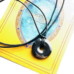 Empath’s Hematite Necklace Donut Shape Daily Grounding and Energy Shielding Absorbs Negative Energy
