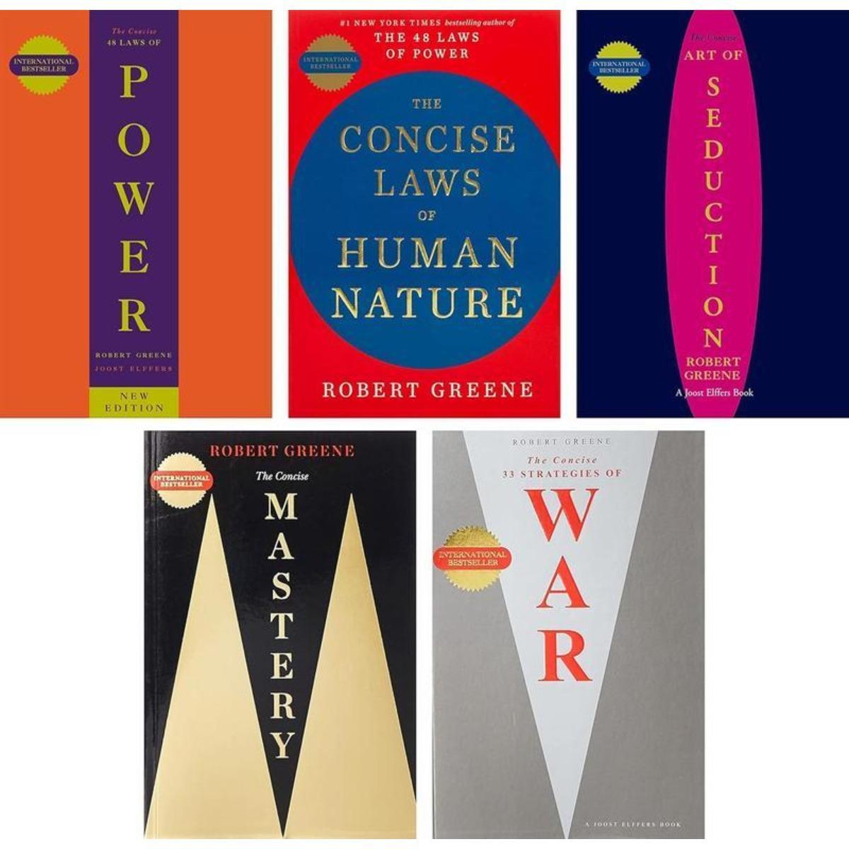 Robert Greene 5-Book Set (CONCISE EDITIONS) – Exact Copy Set | 48 Laws of Power, Art of Seduction, Mastery & More (Smaller Version) Robert Greene 5-Book Set (CONCISE EDITIONS) – Exact Copy Set | 48 Laws of Power, Art of Seduction, Mastery & More (Smaller Version)