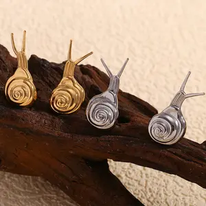 Fashion personality niche design popular earrings creative small snail stud earrings women