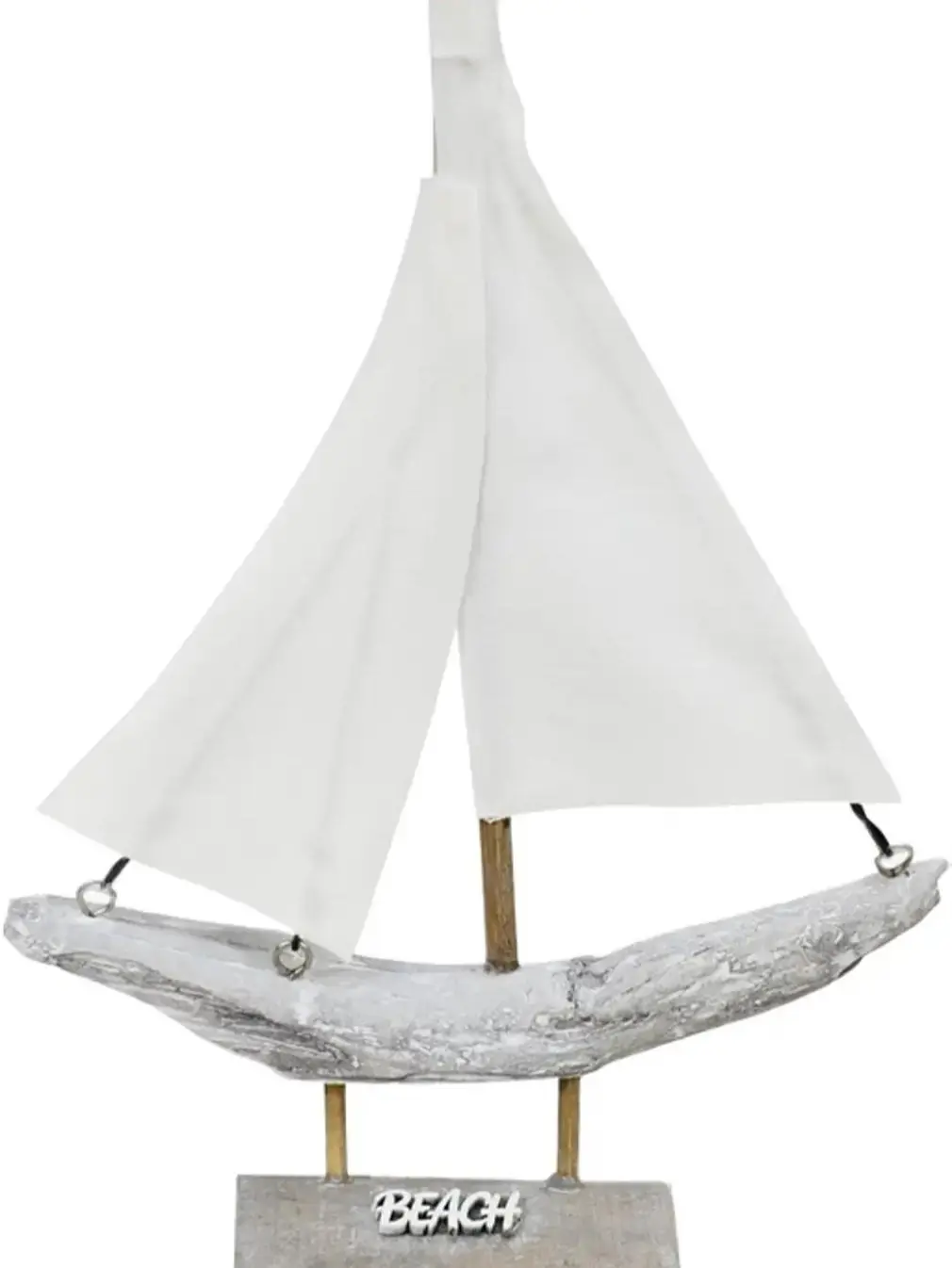 Wood Sailboat Decor Nautical Decoration for Home, Vintage Sail Boat Figurine Boat Model Ship Rustic Beach Ocean Theme Tabletop Decor for Bathroom Living Room Party Decor