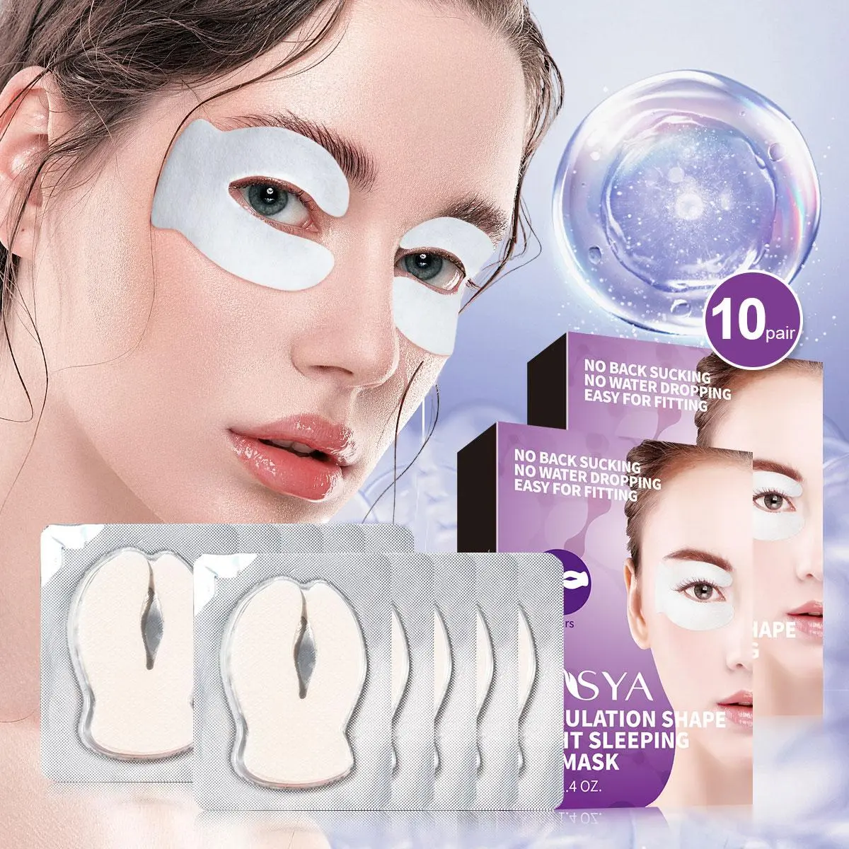 ILISYA C circulating eye patch 2 boxes, 360-degree lifting firming eye skin, hydrating eye skin, lightening eye lines, dark circles and bags under eyes, suitable for both men and women, daily eye care SPA, Eye Treatment Mask Patches, Undereye Patches