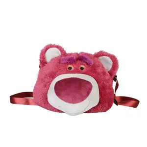 Aujel x Disney Toy Story Lotso Bear Crossbody Bag in Polyester Plush for Unisex