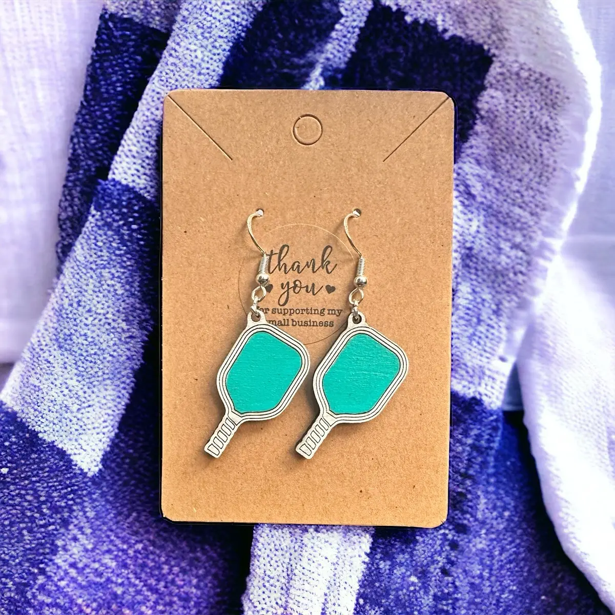 Stylish Pickleball Color Paddle Earrings