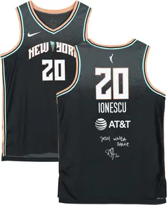Sabrina Ionescu New York Liberty 2024 WNBA Finals Champions Autographed Nike Black Explorer Edition Jersey with "2024 WNBA Champ" Inscription - Fanatics Authentic Certified