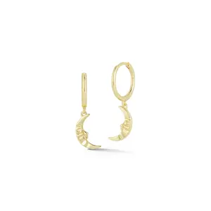 Crescent Moon Huggie Earring