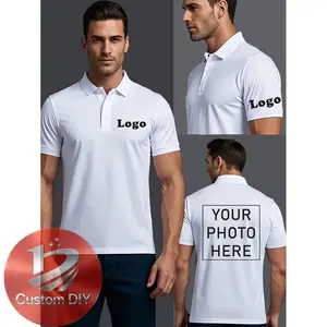 Custom Men'S Polo Shirt, Design Your Own Custom Photo Polo Shirt, Suitable for Family Customization, LOGO Customization, Breathable Fabric, Ideal for Business and Leisure, Golf, Tennis, Casual Style, All-Season Wear