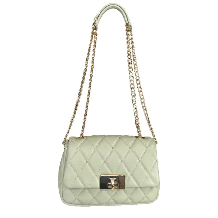 Pre-owned Kate Spade Leather Crossbody Bags Light Green GHW Studded 2 Way Crossbody Purse