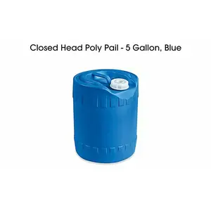 Closed Head Poly Pail - 5 Gallon, Blue