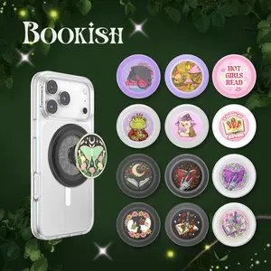 Bookish PopGrip for MagSafe - Magnetic Phone Grip and Phone Stand - PopSockets Strong Suction Mount