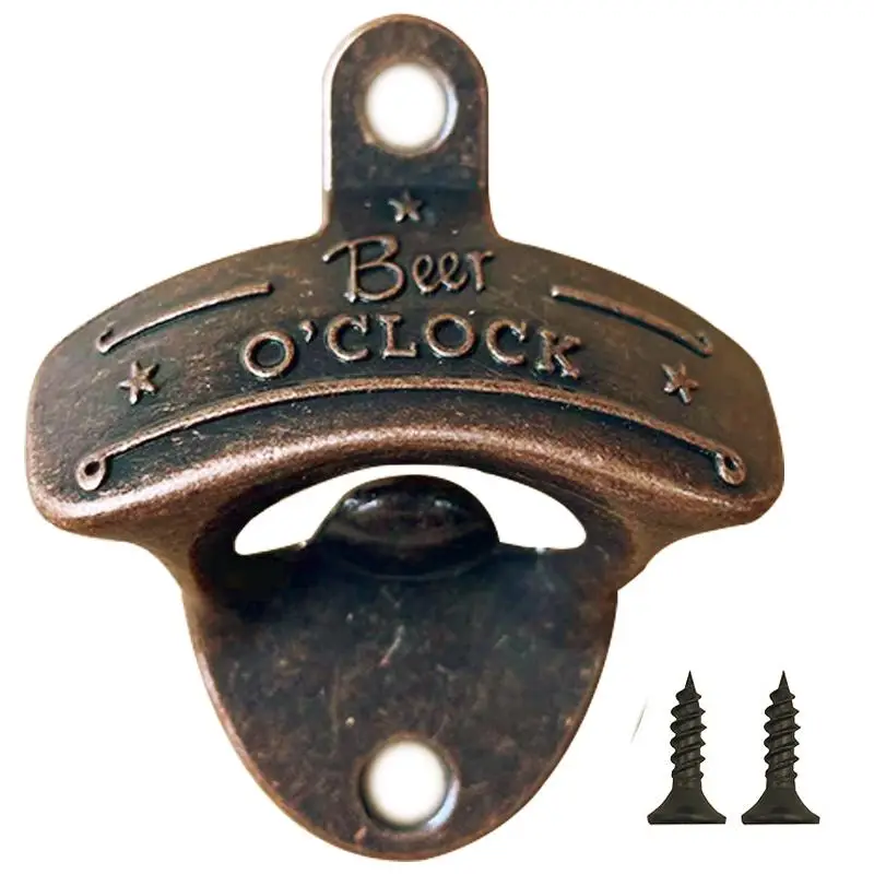 Vintage Wall Mounted Bottle Opener, 1 Piece Metal Bottle Opener, Multifunctional Kitchen Gadget