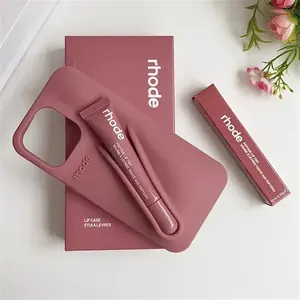 Cute Rhode Makeup Storage iPhone Case for iPhone 11 12 13 14 15 16 17 Pro Max, Shockproof Soft Silicone Cover