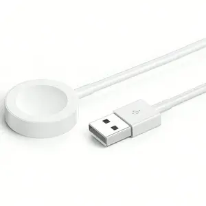 Fast Charging USB Magnetic Wireless Charger, Compatible with Apple Watch Series Ultra/9/8/7/6/se/se2/5/4/3/2/1, 1-2 Pieces, Accessories, USB Cable