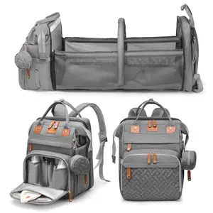 Baby Diaper Bags with Changing Station, Waterproof Diaper Bag Backpack for Moms Dads with USB Charging Port, Baby Shower Gifts, Large Capacity diaper backpack, AAGrey  bags backpack baby bag Stylish Diaper Backpack
