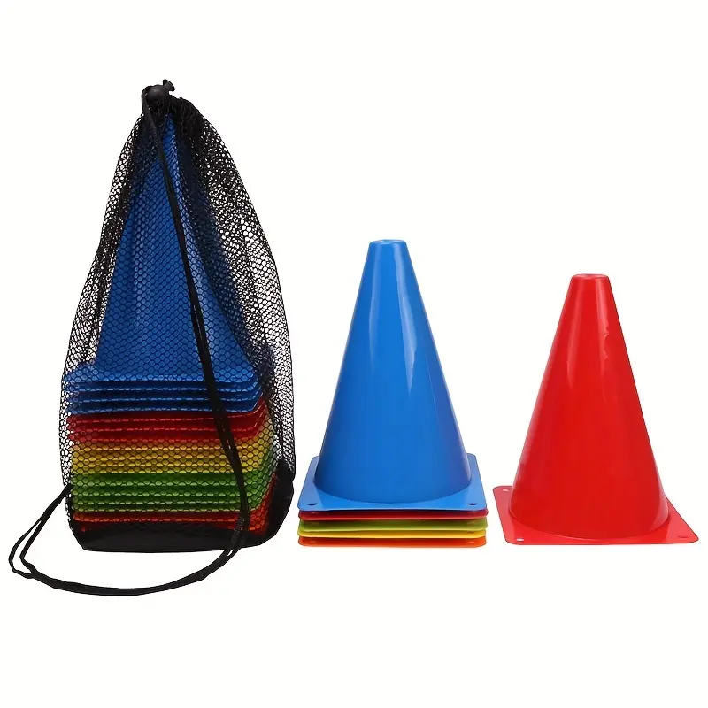 25 Pack 18cm 7 Inch Soccer Training Field Marker Cones, Sports Training Equipment Agility Marker Bucket Roadblock for Football Basketball Drills
