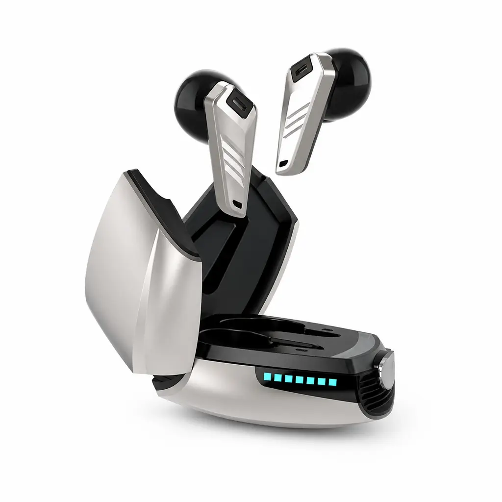 YX07-G TechGlow Wireless Earbuds with Charging Case - Sleek Design & LED Battery Indicator - Perfect for On-the-Go Use