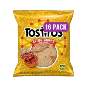 Crispy Rounds Reduced Fat Tortilla Chips, 0.875 Oz Bags, Pack of 16, Bundled By Shoppyway