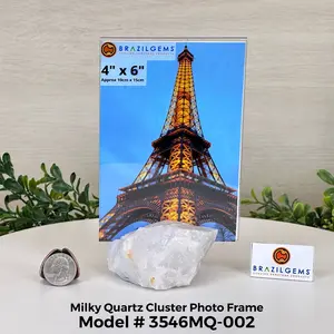 Milky Quartz Cluster 4"x6" Photo Frames (Select your favorite one) #3546MQ (Buy 2+ Get 30% Off)