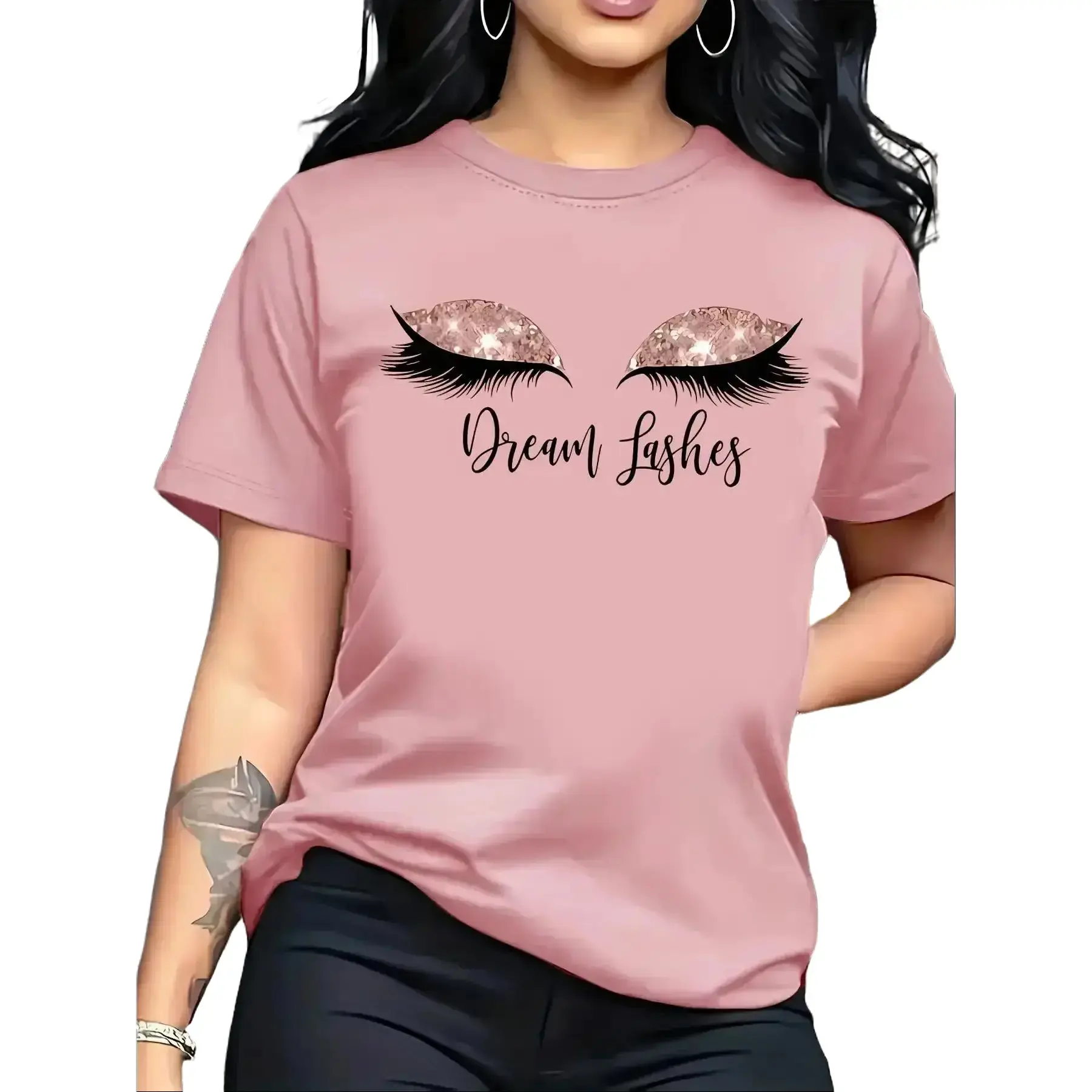 Artistic Graphic Tee with Abstract Portrait, Soft Breathable Cotton, Unisex Relaxed Fit Short Sleeve Top for Comfortable Everyday Wear, Shortsleeve, Piece