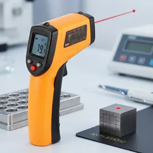Non-contact infrared thermometer gun - high precision laser temp gun for industrial 7 automotive use. fast, accurate digital ir temp meter for engine repair, hvac, electrical Maintenance & commercial tools. Durable & quick-response.
