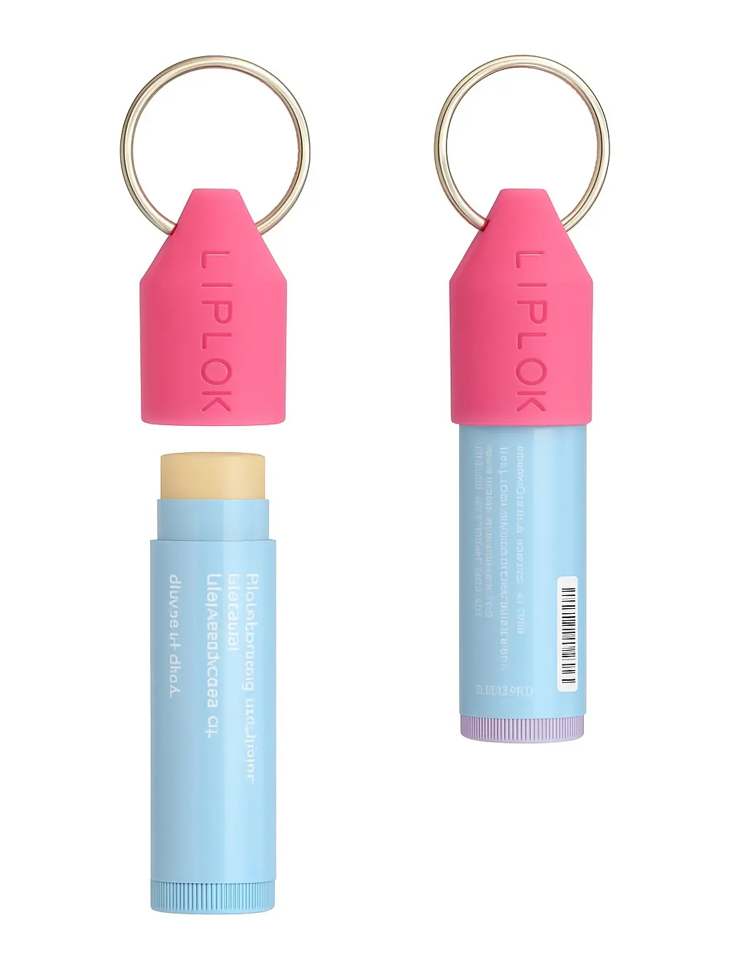 5 Pack LipLok Lip Balm Holder Key Ring - Keeps Lip Balm Secure & Accessible.  Compact Accessory for On-the-Go Use!
