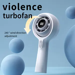 Portable Handheld Turbo Fan — USB-Rechargeable with Up to 23 Hours of Battery Life — Powered by Turbo-Boost Technology — Your Essential Choice for Staying Cool, Whether Indoors or Outdoors