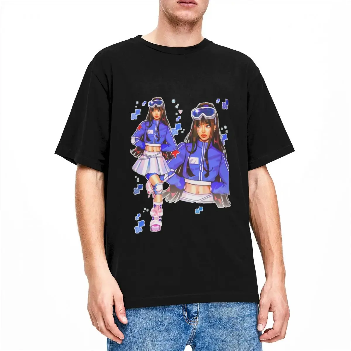 Men NewJeans Forever T Shirts korean idol Cotton Tees Summer Vintage Short-Sleeve T-Shirt Round Neck Fashion Tshirt Plus Size