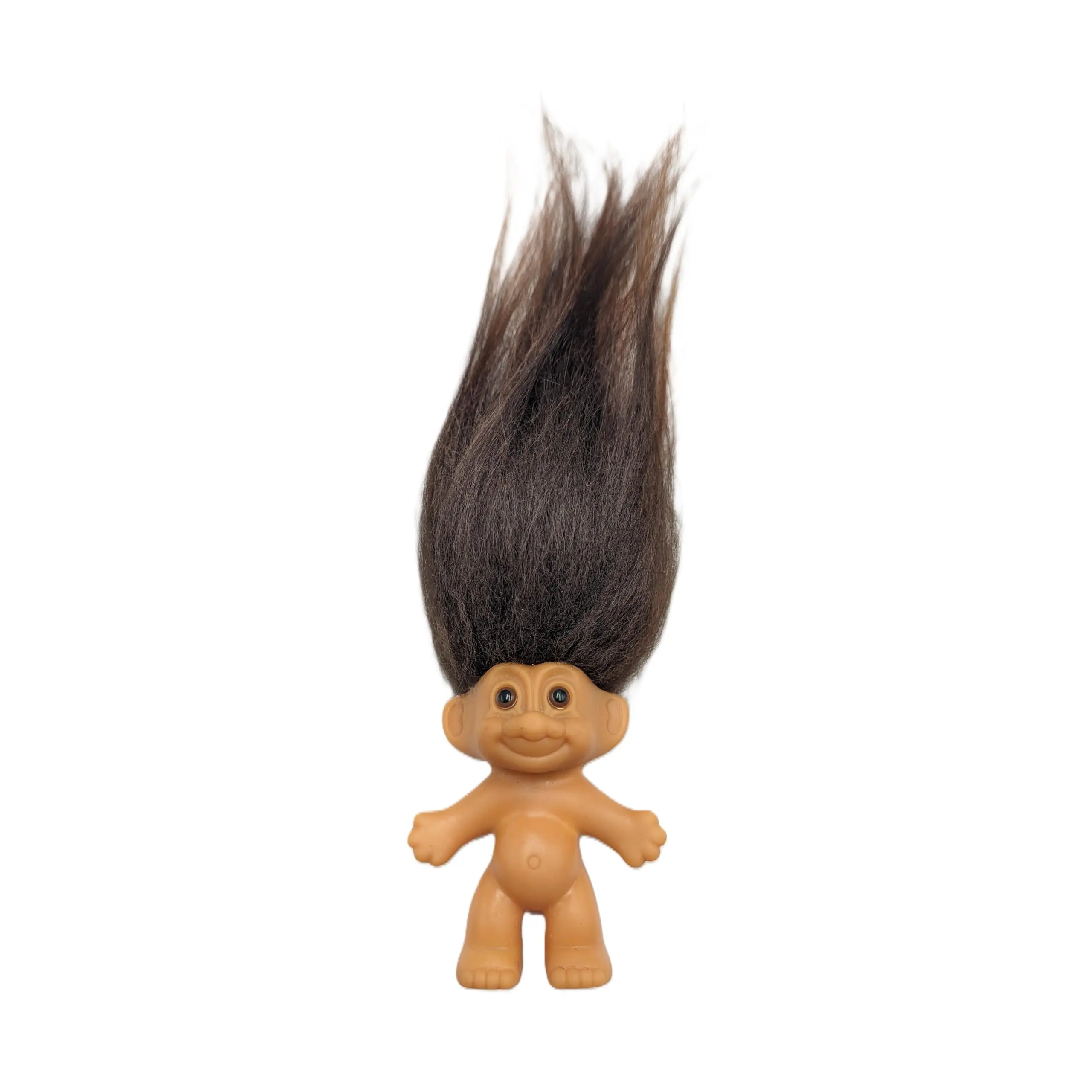 Troll Doll Brown Hair Vintage Retro OOAK 3"